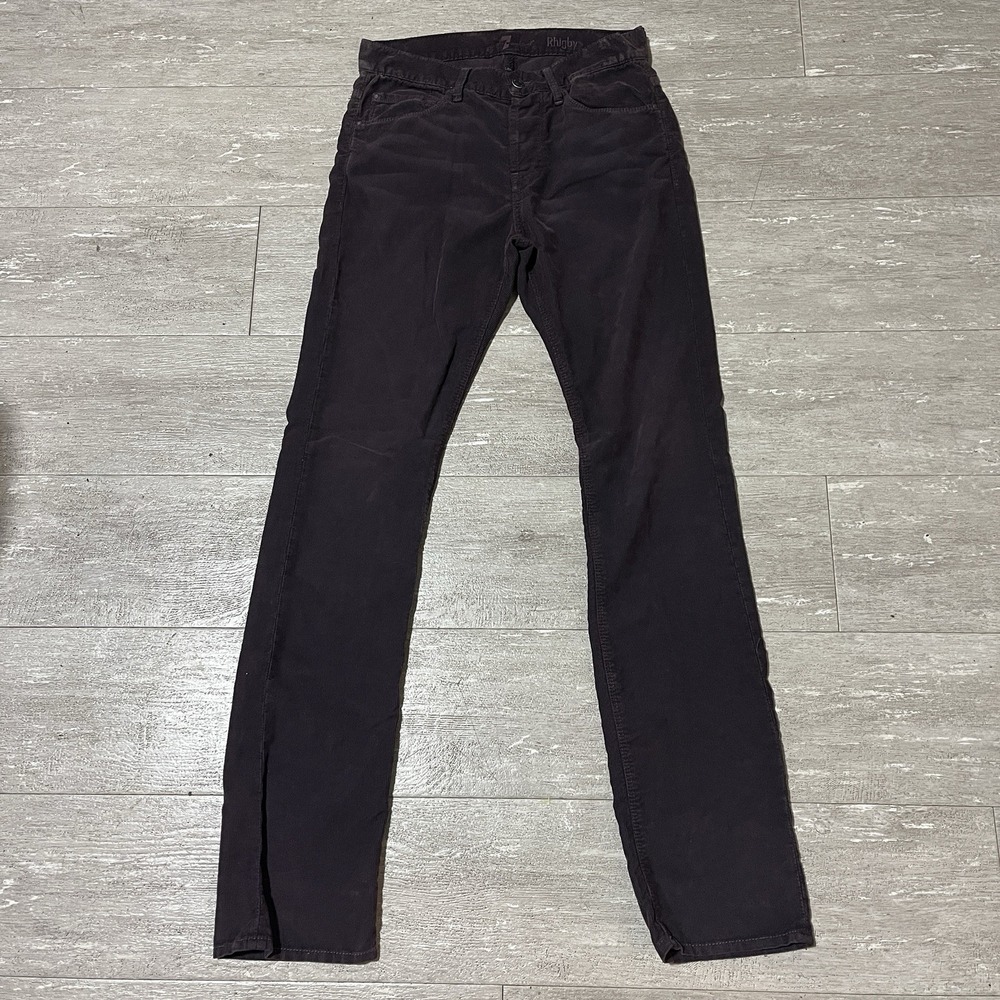 7 For All Mankind‎ Burgandy Mid-Rise The Skinny Corduroy Pants Women's Size 29